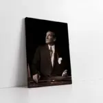 Siyah Beyaz Atatürk | Kanvas Tablo | Cam Tablo | Mdf Tablo | A02116