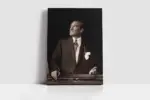 Siyah Beyaz Atatürk | Kanvas Tablo | Cam Tablo | Mdf Tablo | A02116 - Görsel 2