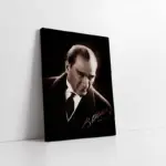 İmzalı Atatürk Portresi | Kanvas Tablo | Cam Tablo | Mdf Tablo | A02117