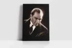 İmzalı Atatürk Portresi | Kanvas Tablo | Cam Tablo | Mdf Tablo | A02117 - Görsel 2