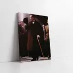 Atatürk Şapkasıyla Selam Verirken | Kanvas Tablo | Cam Tablo | Mdf Tablo | A02120