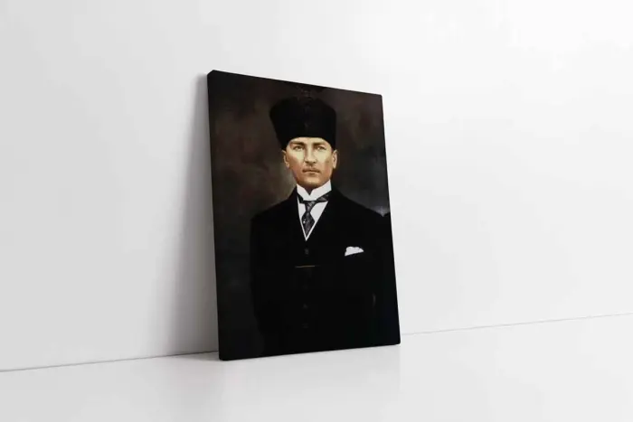 Kalpaklı Atatürk | Kanvas Tablo | Cam Tablo | Mdf Tablo | A02121 - Görsel 1