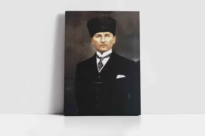 Kalpaklı Atatürk | Kanvas Tablo | Cam Tablo | Mdf Tablo | A02121 - Görsel 2