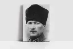 Kalpaklı Atatürk | Kanvas Tablo | Cam Tablo | Mdf Tablo | A02122 - Görsel 2