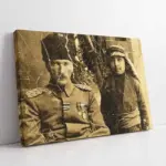 Atatürk Köylü Çocukla | Kanvas Tablo | Cam Tablo | Mdf Tablo | A02128