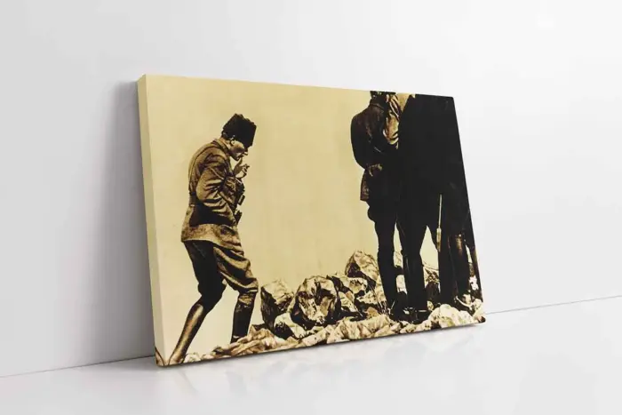 Atatürk Kocatepeye Çıkarken | Kanvas Tablo | Cam Tablo | Mdf Tablo | A02132 - Görsel 1