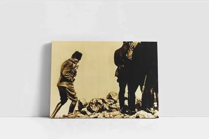 Atatürk Kocatepeye Çıkarken | Kanvas Tablo | Cam Tablo | Mdf Tablo | A02132 - Görsel 2
