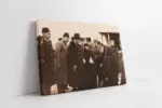Atatürk Kız Çocuklarını Dinlerken | Kanvas Tablo | Cam Tablo | Mdf Tablo | A02134