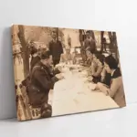 Atatürk Yemek Yerken | Kanvas Tablo | Cam Tablo | Mdf Tablo | A02136