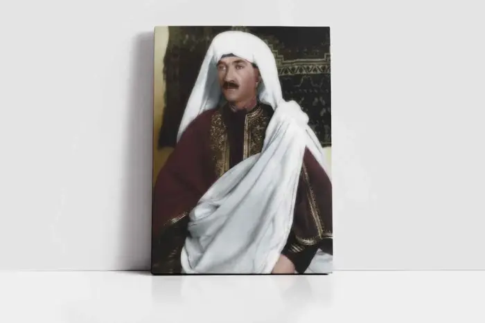 Atatürk Arap Kıyafetiyle | Kanvas Tablo | Cam Tablo | Mdf Tablo | A02139 - Görsel 2