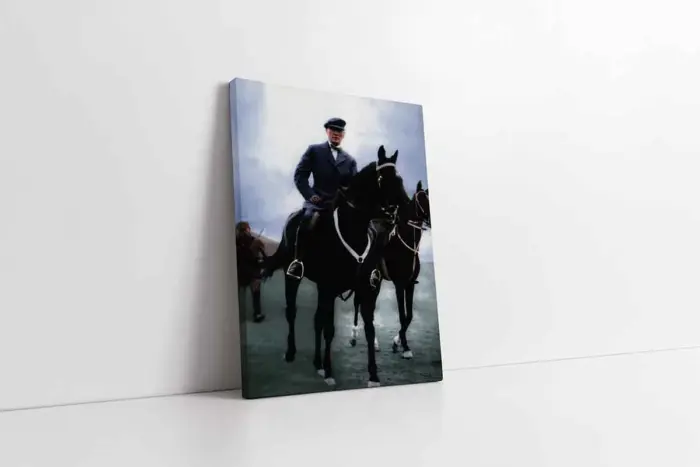 Atatürk At Üstünde | Kanvas Tablo | Cam Tablo | Mdf Tablo | A02144 - Görsel 1