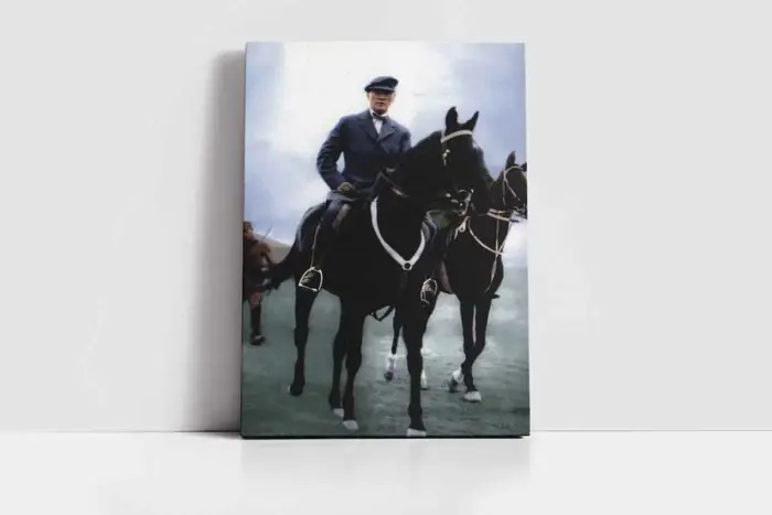 Atatürk At Üstünde | Kanvas Tablo | Cam Tablo | Mdf Tablo | A02144 - Görsel 2