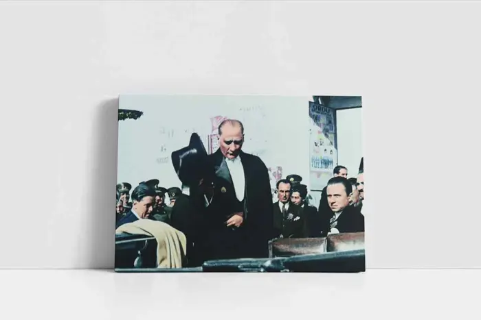 Renkli Atatürk Smokin | Kanvas Tablo | Cam Tablo | Mdf Tablo | A02170 - Görsel 2