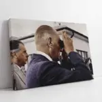 Atatürk Dürbünle Bakarken | Kanvas Tablo | Cam Tablo | Mdf Tablo | A02178
