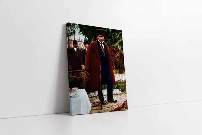 Atatürk Bastonlu | Kanvas Tablo | Cam Tablo | Mdf Tablo | A02179 - Görsel 1