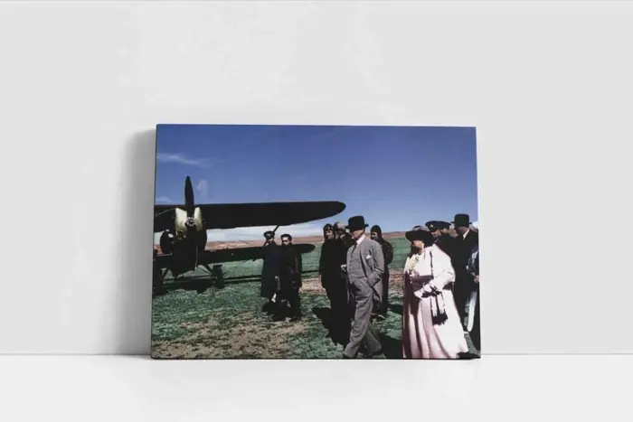Atatürk Türk Hava Kurumu Tarihçesi | Kanvas Tablo | Cam Tablo | Mdf Tablo | A02186 - Görsel 2