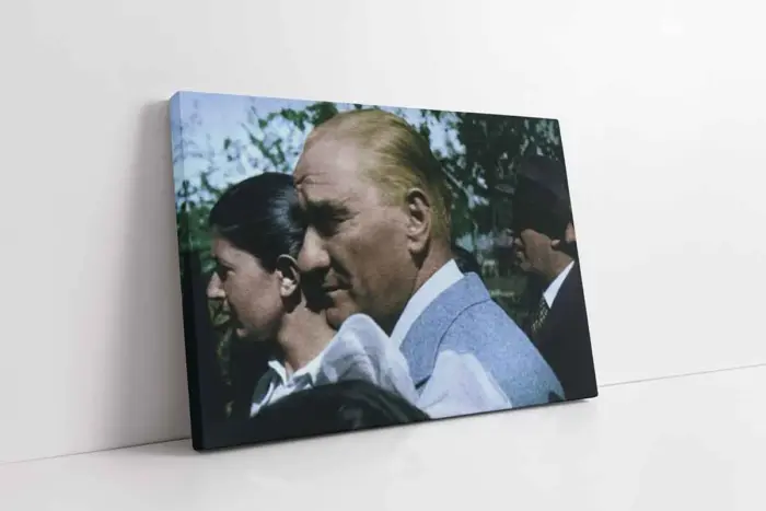 Mavi Ceketli Atatürk | Kanvas Tablo | Cam Tablo | Mdf Tablo | A02194 - Görsel 1