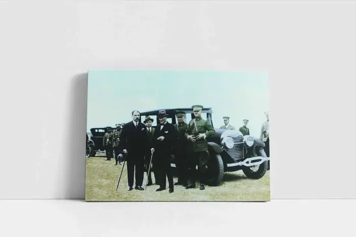Atatürk Otomobil Başında | Kanvas Tablo | Cam Tablo | Mdf Tablo | A02200 - Görsel 2