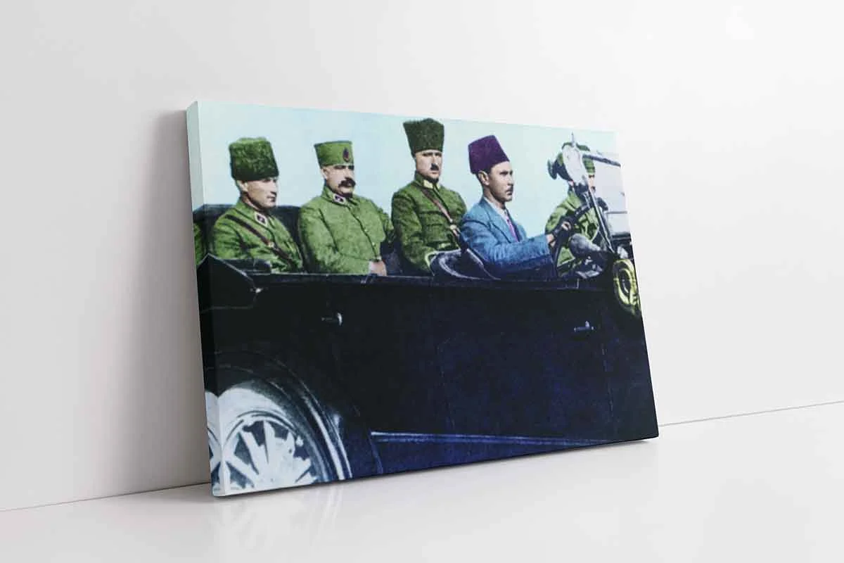 KA02202-10 Atatürk Ve Fevzi Çakmak | Kanvas Tablo | Cam Tablo | Mdf Tablo | A02202 - Görsel 1