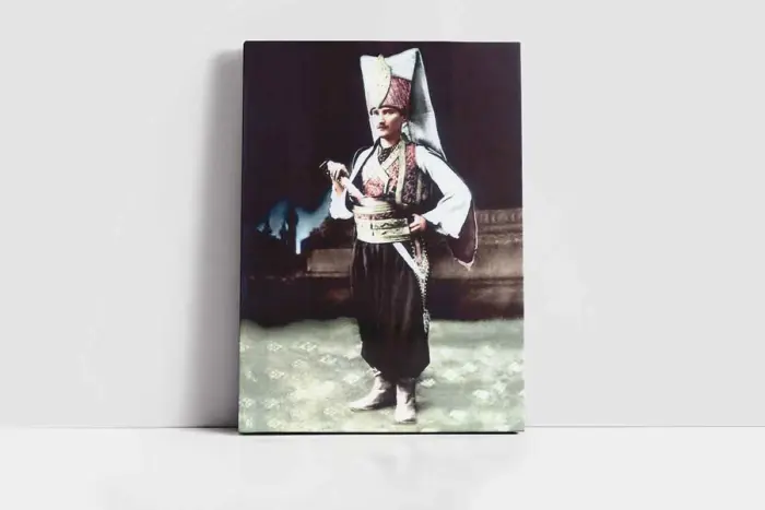 Atatürk Yeniçeri Kıyafetiyle | Kanvas Tablo | Cam Tablo | Mdf Tablo | A02226 - Görsel 2