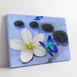 Papatya Ve Kelebekler | Kanvas Tablo | Cam Tablo | Mdf Tablo | A03213