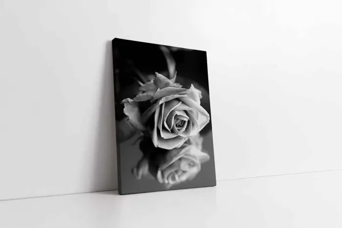 Gri Gül | Kanvas Tablo | Cam Tablo | Mdf Tablo | A03223 - Görsel 1
