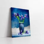 Vazoda Mor Çiçekler | Kanvas Tablo | Cam Tablo | Mdf Tablo | A03231