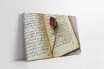 Kitabın Arasındaki Gül | Kanvas Tablo | Cam Tablo | Mdf Tablo | A03234