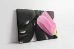 Taşın Üzerinde Pembe Gül | Kanvas Tablo | Cam Tablo | Mdf Tablo | A03249