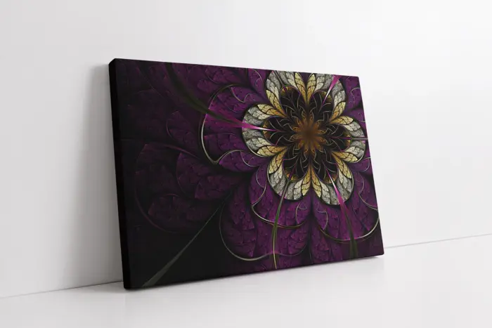 Çiçek Deseni Çizim | Kanvas Tablo | Cam Tablo | Mdf Tablo | A03290 - Görsel 1