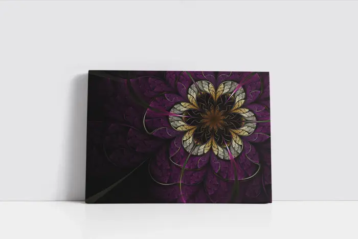 Çiçek Deseni Çizim | Kanvas Tablo | Cam Tablo | Mdf Tablo | A03290 - Görsel 2