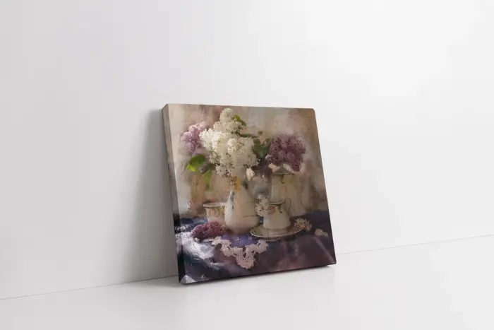Vazoda Çiçekler | Kanvas Tablo | Cam Tablo | Mdf Tablo | A03507 - Görsel 1
