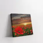 Kırmızı Çiçek Tarlası | Kanvas Tablo | Cam Tablo | Mdf Tablo | A03511