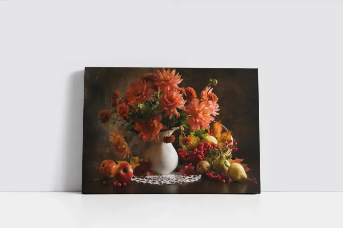 Vazoda Çiçekler | Kanvas Tablo | Cam Tablo | Mdf Tablo | A03626 - Görsel 2