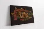 Kahve Çeşitleri İngilizce | Kanvas Tablo | Cam Tablo | Mdf Tablo | A06095
