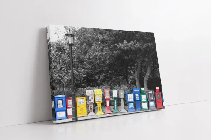 Telefon Kulübesi | Kanvas Tablo | Cam Tablo | Mdf Tablo | A07081 - Görsel 1