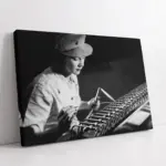 Siyah Beyaz Kadın | Kanvas Tablo | Cam Tablo | Mdf Tablo | A07186