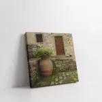 Akdeniz Taş Ev Avlu | Kanvas Tablo | Cam Tablo | Mdf Tablo | A07224