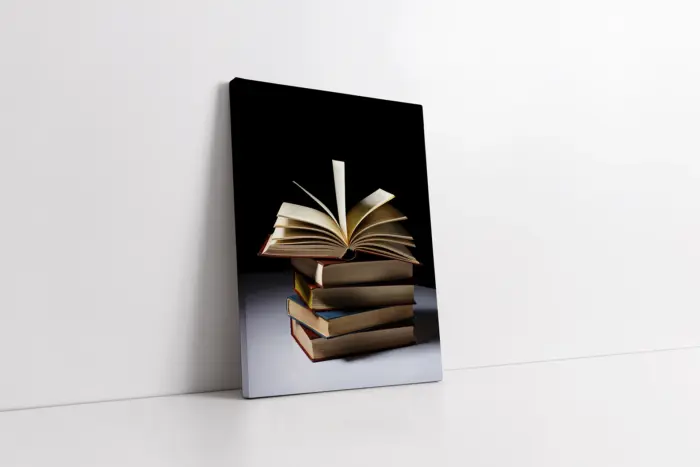 Kitap In Uçuşan Yaprakları | Kanvas Tablo | Cam Tablo | Mdf Tablo | A07248 - Görsel 1