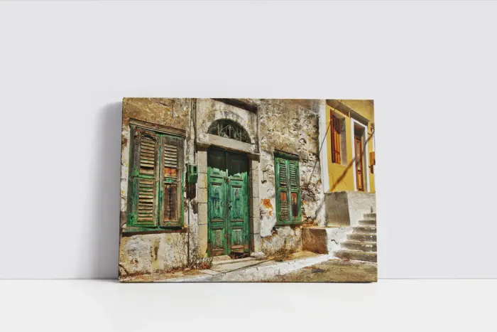 Akdeniz Taş Evleri | Kanvas Tablo | Cam Tablo | Mdf Tablo | A07251 - Görsel 2