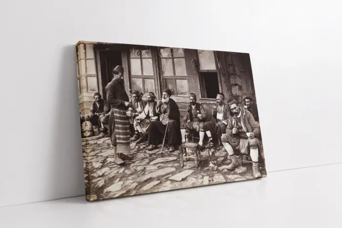Eski Nargile Keyfi | Kanvas Tablo | Cam Tablo | Mdf Tablo | A07254 - Görsel 1
