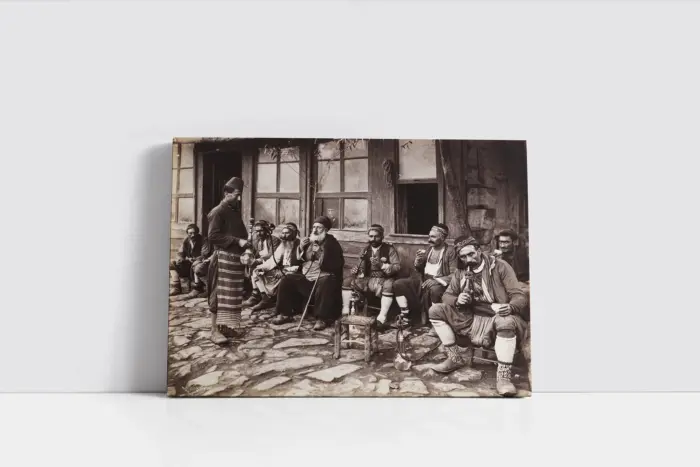 Eski Nargile Keyfi | Kanvas Tablo | Cam Tablo | Mdf Tablo | A07254 - Görsel 2