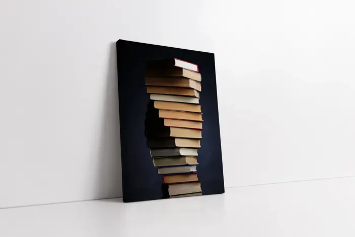 Kitap Kulesi | Kanvas Tablo | Cam Tablo | Mdf Tablo | A07276 - Görsel 1