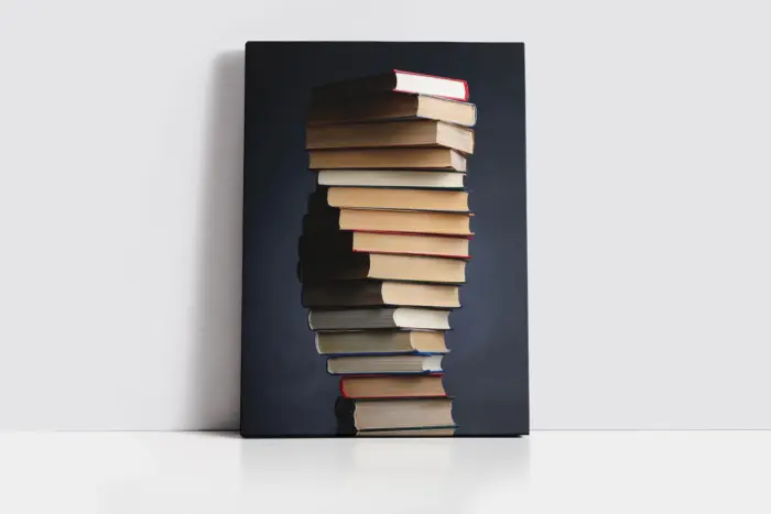 Kitap Kulesi | Kanvas Tablo | Cam Tablo | Mdf Tablo | A07276 - Görsel 2