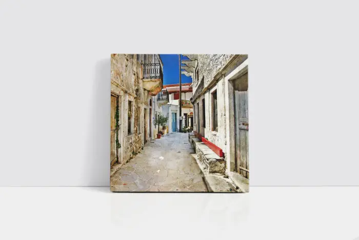 Akdeniz Taş Evleri | Kanvas Tablo | Cam Tablo | Mdf Tablo | A07297 - Görsel 2