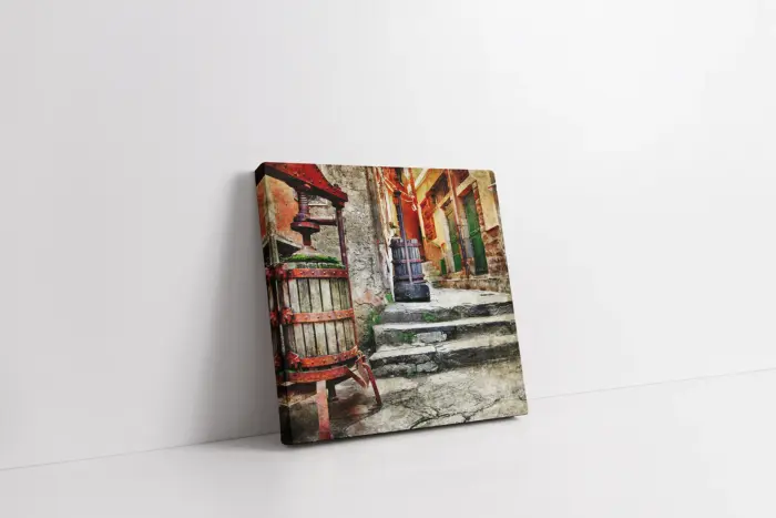 Akdeniz Taş Evleri | Kanvas Tablo | Cam Tablo | Mdf Tablo | A07298 - Görsel 1