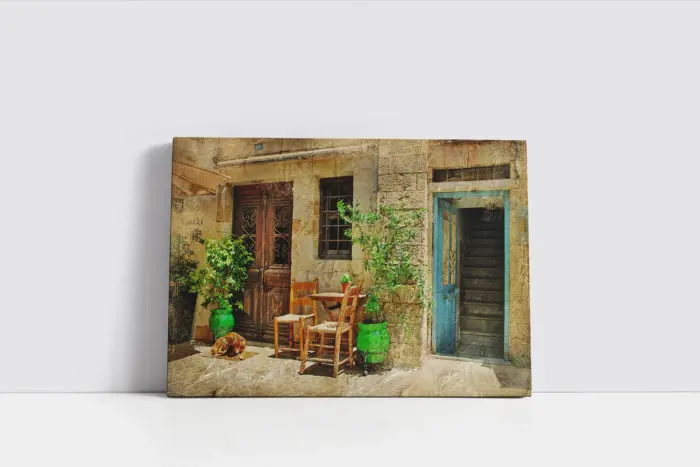 Akdeniz Taş Evleri | Kanvas Tablo | Cam Tablo | Mdf Tablo | A07303 - Görsel 2