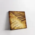 Piyano Ve Notalar | Kanvas Tablo | Cam Tablo | Mdf Tablo | A08012