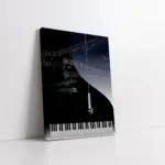 Piyano Ve Notalar | Kanvas Tablo | Cam Tablo | Mdf Tablo | A08021