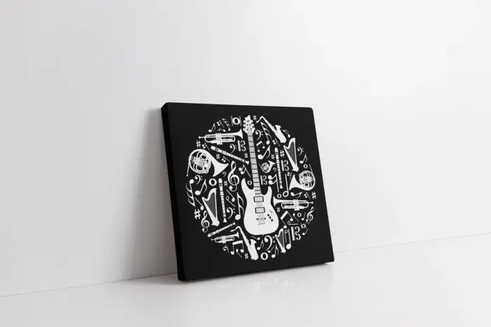 Müzik Enstrümanları Tasarım | Kanvas Tablo | Cam Tablo | Mdf Tablo | A08093 - Görsel 1